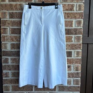 Ann Taylor wide leg cropped Elegant White Trousers
